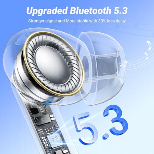 Wireless Earbuds Bluetooth 5.4 Headphones in Ear with 4 ENC Noise Cancelling Mic 2026 New Ear buds 42h Playtime HiFi Stereo Deep Bass Earphones IP6 Waterproof LED Display Bluetooth Earbuds Green — view 6