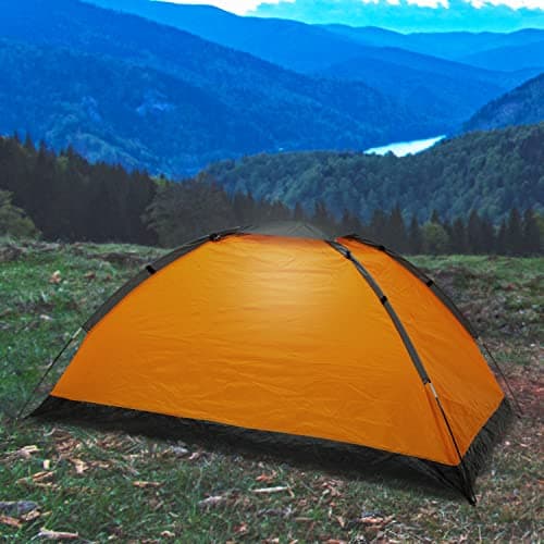 Milestone Camping 18829 Dome Tent/Sleeps 1 Person/Water Resistant/Portable Carry Bag Included/Double Zipper Door & Mesh Window / 100cm x 120cm x 200cm — view 2