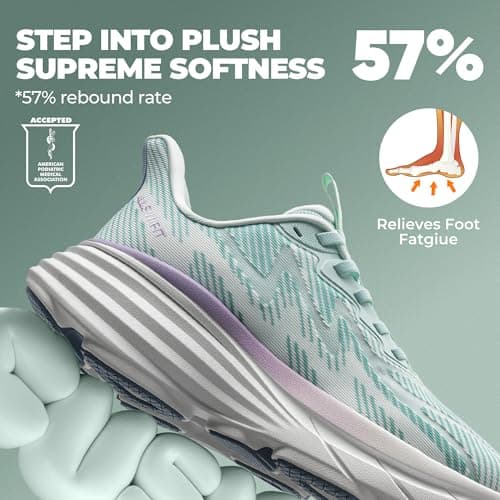 ALLSWIFIT Women's Slip On Walking Shoes Running Sneakers,Light Green,6 — view 4