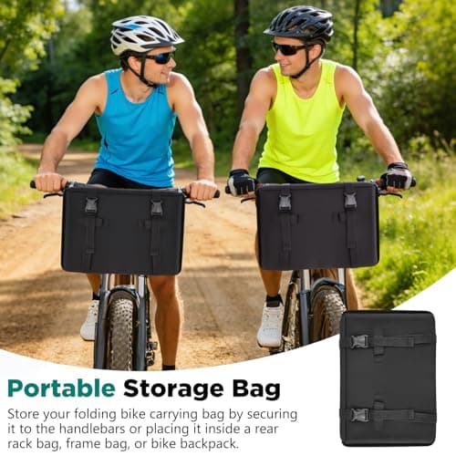 800D Heavy-Duty Bike Travel Bag for Airplane - Bike Transport Bag with 3 Buckles, Reinforced Webbing & Inner Compartments for 26-29 Inch Mountain & Road Bikes — view 4