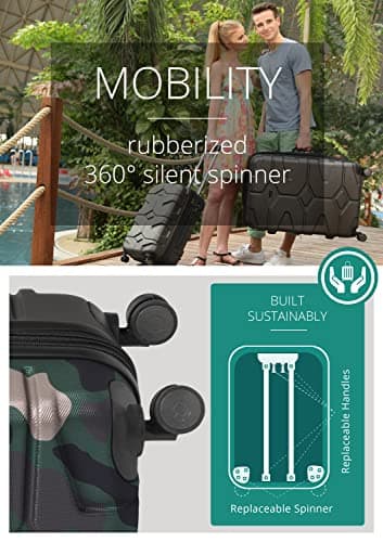 Hauptstadtkoffer - X-Kölln - Hand Luggage Hard Shell Expandable Cabin Trolley TSA Lock, 55 cm, 50 Liter, Camouflage — view 4