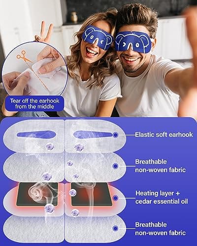ProCIV Steam Eye Mask Lavender, Self Heating Warm Sleep Eye Mask, 20 Pack — view 4