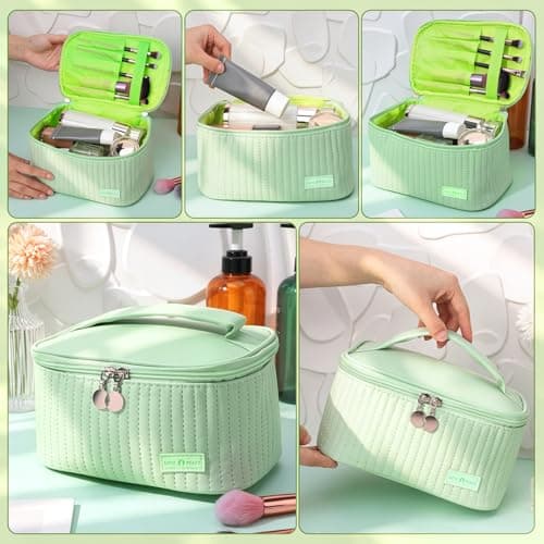 Bestomrogh Make up Bag, Large Capacity Travel Cosmetic Bag — view 2