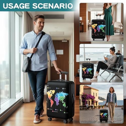 Eclove Elastic Luggage Cover, 18-32 Inch Travel Luggage Cover, Dustproof Scratchproof Suitcase Protector, Washable Suitcase Covers (S(18-21 inches)) — view 4