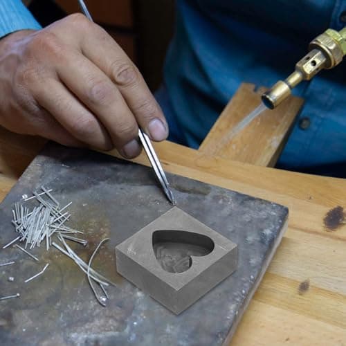 Heart Shaped Graphite Casting Mold for Silver and Brass Melting — view 6