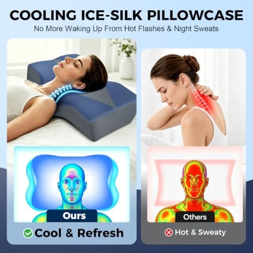 Hydomi Neck Support Pillow for Sleeping Side Sleeper Pillow for Neck Shoulder Pain Relief: Ergonomic Cervical Memory Foam Pillow - Cooling Orthopedic Bed Pillow for Back Stomach Sleepers — view 5
