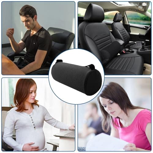 Lumbar Roll Pillow for Lower Back,11Inch Memory Foam Lumbar Support Cushion — view 6