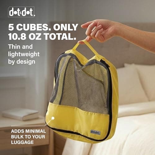 Travel Packing Cubes (Large 5pc - Red/Yellow/Green/Blue/Purple) — view 5