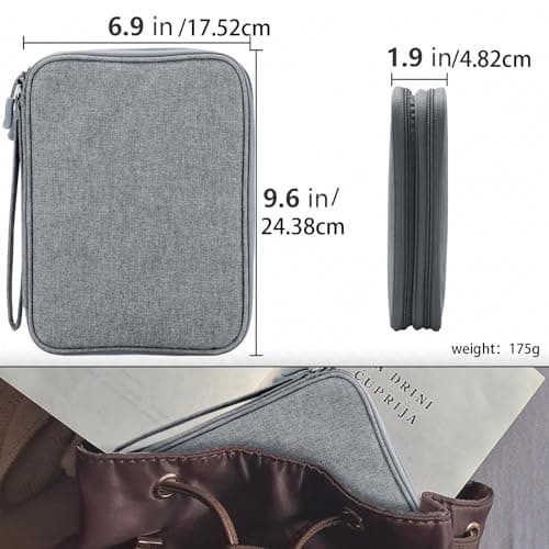 Teskyer Travel Cable Organiser Bag, Travel Essential, Dark Gray — view 6