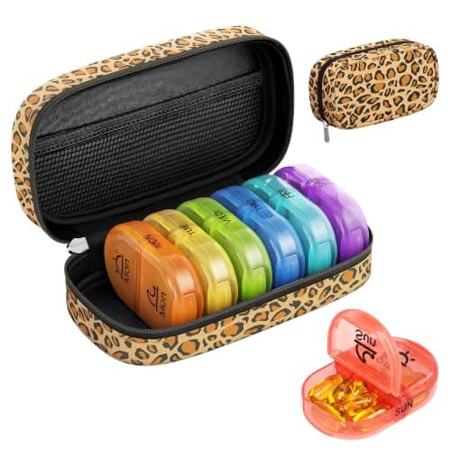 Serfeymi Weekly Pill Boxes Organiser 7 Day 2 Times a Day Tablet Organiser