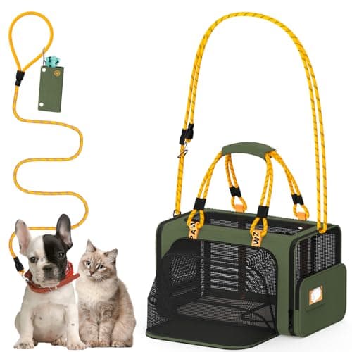 PAWZIDEA Soft Sided Foldable Cat/Dog/Pet Carrier Bag Pets Travel Carriers