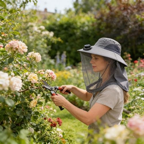 Hat with Fan Sun Protection Rechargeable Dark Gray — view 2