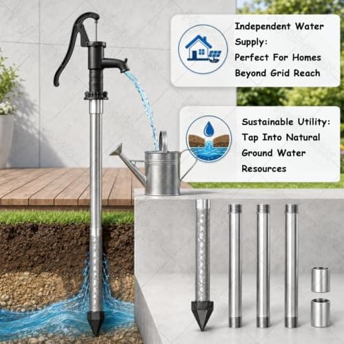 Water Well Point Kit, 1-1/4 Inch Stainless Steel Mesh Screen, Heavy Duty Galvanized Pipe, Shallow Well Kit for Emergency Water Supply with Pump — view 3