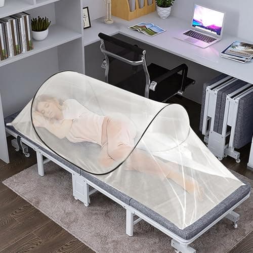 Mosquito Net Foldable Travel Tent Single Bed Foldable Travel Mosquito Net Easy to Stow Easy to Installfor Family Kindergarten Travelling Camping (200 x 80 x 56 cm) — view 5