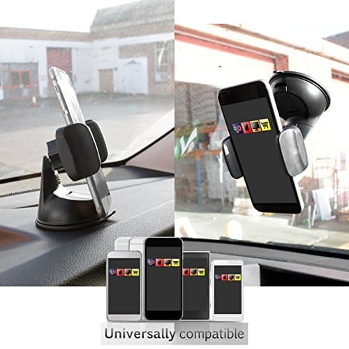 IWIO Sticky Gel Suction Pad Adjustable Grip Mobile Phone Holder Mount compatible withMicromax Canvas Infinity Pro - BLACK — view 5