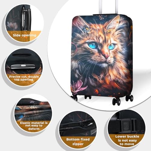 Chostky Travel Luggage Cover, Anti Scratch Travel Suitcase Protector, Elastic Washable & Stretchable Suitcase Cover, Baggage Covers Luggage Approved Travel Accessories (XL) — view 3