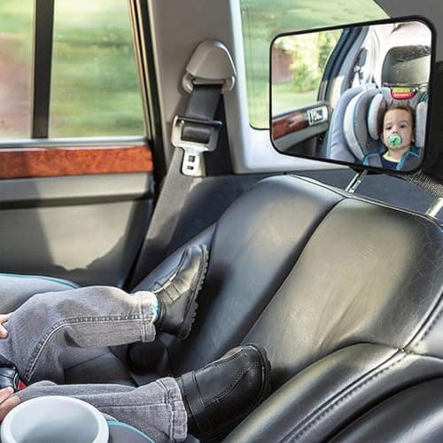 Baby Car Seat Mirror - Shatterproof Rear Facing Accessory, Wide Claer veiw | Safety Travel Glass for Infent, Toddler, Child, Adjustable Headrest Mount, Durble Vehicle Rearview Solution, Easy Install — view 2