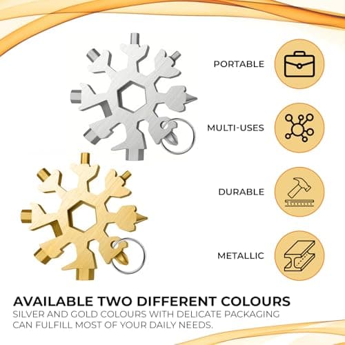 Trimming Shop 18 in 1 Gold Snowflake Multi-Tool with Keychain — view 4