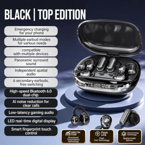 3-in-1 Bluetooth Wireless Earbuds with Chargeable Power Bank Case — view 2