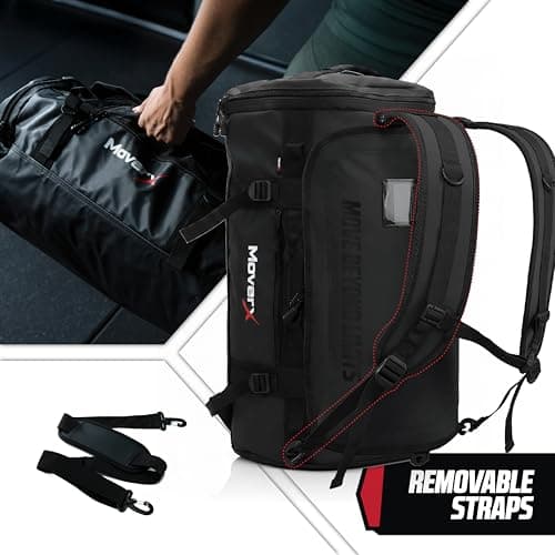 MoverX 45L Hiking Backpack, Gym Bag, Camping Rucksack, Trekking Waterproof Backpack, Holdall Duffle Bag, Travelling Large Rucksack, Festival Sports Outdoor Cycling back pack for Women Men, Black — view 4