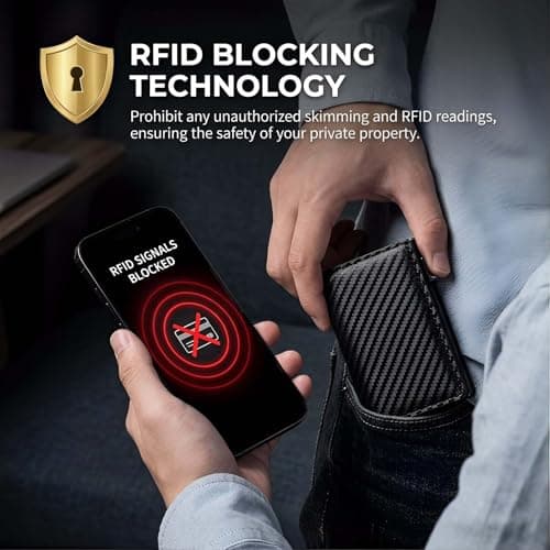 PowerTravel Men's Wallet Credit Card Holder, RFID Blocking, 8 Card Capacity — view 3