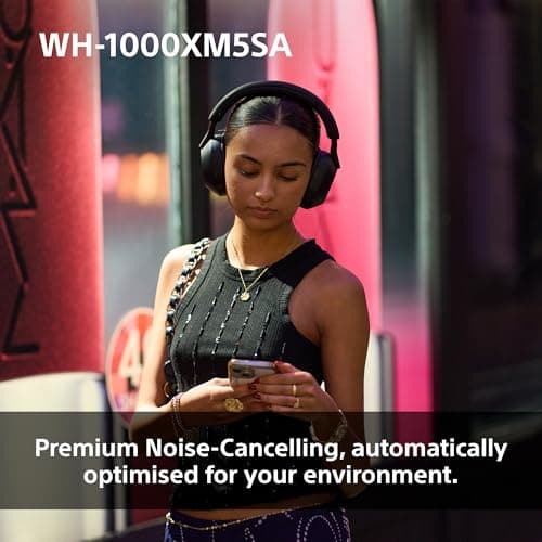 Sony WH-1000XM5SA Special Edition Soft Case Premium Noise Cancelling Wireless Over-Ear Headphones, Bluetooth, Clear Call Quality, Hi-Res Audio, Up to 30hr Battery Life, iOS & Android - Black — view 4