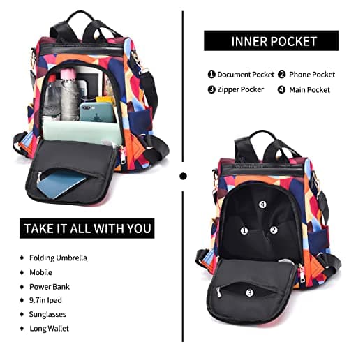 shepretty Women's Backpacks Anti-Theft Rucksack Shoulder Bags,8864-e — view 4