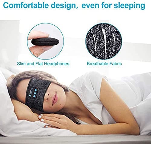 ePalZoneXP Sleeping Headphone, Overhead Headband, Eye Mask Headphones, 2026 Bluetooth 5.4 Wireless, Stereo Earphone, Music Headband for Side Sleepers Sports Headphone Outdoor UK (Grey) — view 6