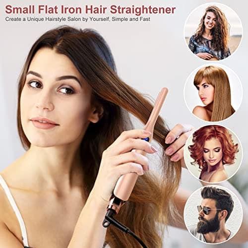 JAETON Mini Hair Straightener for Short Hair,Pixies,Bangs,Small Curls — view 2