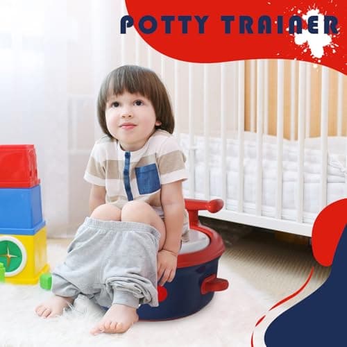 Portable Potty Seat - 12 Inches Non Slip Training Toilet for 6 Mos to 6 Years, Compact Design with Travel Friendly ES, Children Toilet for Home, Bathroom, Foldable and Lightweight — view 3
