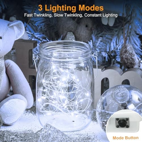 btfarm 6 Pack 3 Modes Fairy Lights Battery Operated, 2M 20 LED String Light — view 4