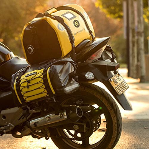 ROCKBROS Motorcycle Pannier Bag Luggage Saddle Bag Water-Repellent Motorcycling Rear Seat Carrier Large Capacity Motorbike Travel Accessories Yellow 62L — view 4