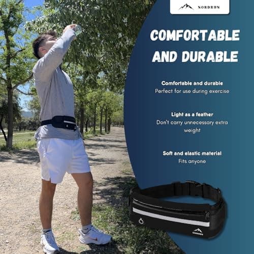 Adjustable and Waterproof Running Belt Suitable for All Phones | Running Belts for Women and Men | Phone Holder for Running | Sporty Waist Bag — view 3
