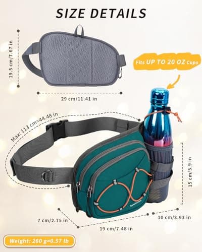 Sportsnew Bum Bag Fanny Pack for Men Women with Water Bottle Holder — view 5