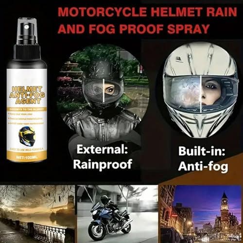 Anti Fog Spray For Helmet Visor- Waterproof Long-Lasting Defogger, Helmet Visor Defogging Fluid, 100ml For Lens Glasses Goggles Windshield Motorcycling Ski Snowboarding Sports Men Women — view 5