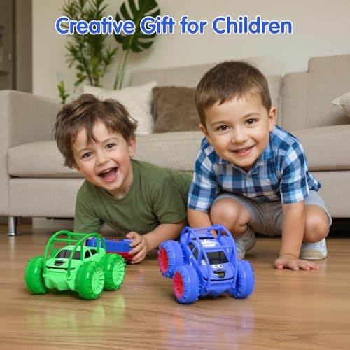 Direct Charging Remote Control Cars with USB Type-C Cable, Amphibious Fast Charging Stunt Car 360° Flip,LED Lights,15 km/h 4WD for Kids Ages 3-12, Waterproof Indoor Outdoor RC Toy Gift for Boys Girls — view 3