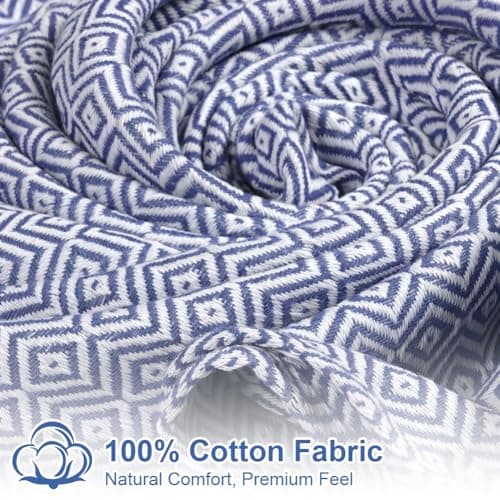 AOOTE Turkish Beach Towel, 100×180cm Turkish Cotton Beach Towel, Sand-Free Beachs Towels & Blanket, Lightweight Absorbent Quick Dry, Sand Free Towels for Swimming, Bath, Gym and Travel, Dark Blue — view 3