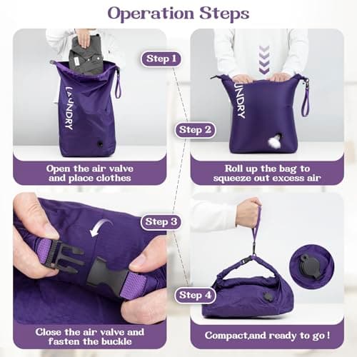 CANBOX Travel Laundry Bag, Vacuum Compression Dirty Clothes Travel Bag — view 6