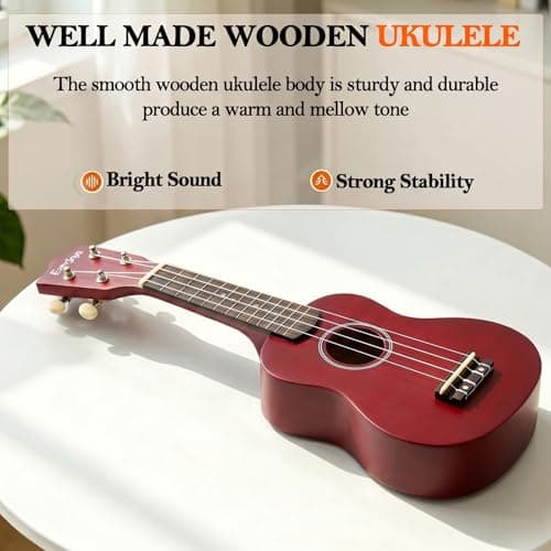 Soprano Ukulele Beginner Kit 21 Inch with Free Online Lesson Fast to Learn — view 5