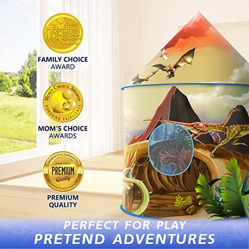 Dinosaur Discovery Kids Play Tent an Extraordinary Adventure Dinosaur Tent, Pop Up Tent for Kids, Dinosaur Toys for Kids Gift for Girls & Boys, Outdoor and Indoor Tents for Kids — view 4