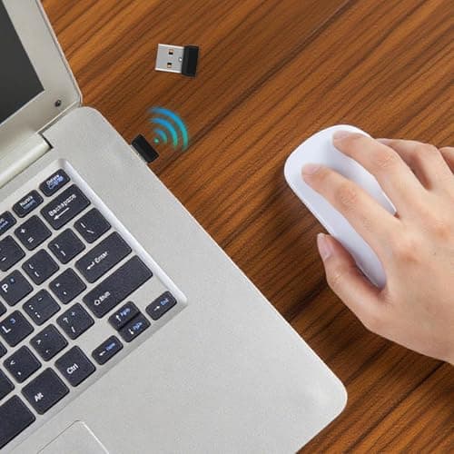 USB Wireless Keyboard Receiver - Single-Channel Adapter, M235, M230, and M2'80 Plug & Play Transmitter | ABS Wireless Receiver for Computer Laptop Multimedia Presentations Travel Home — view 3