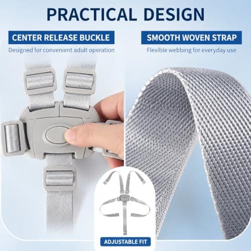 Five Point Stroller Harness, Replacement Pushchair Strap, Baby Safety Belt — view 5