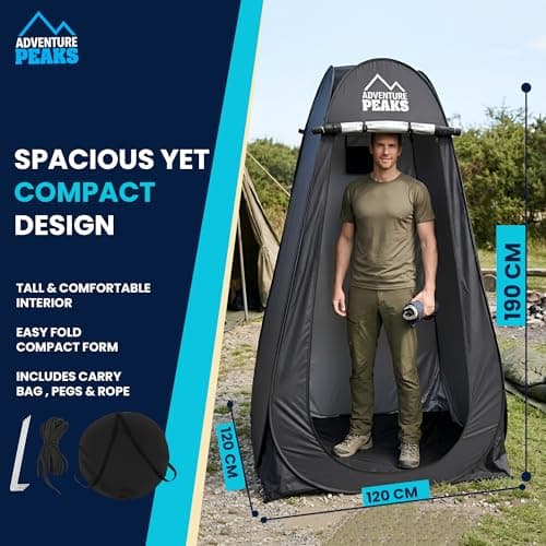 ADVENTURE PEAKS Pop Up Changing Tent – Portable Privacy Toilet Tent & Shower Tents for Camping, Beach & Outdoor Use – Water Resistant UV Protected Pop Up Privacy Tents — view 6