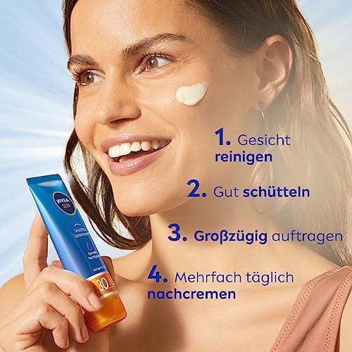 NIVEA Sun Protection & Care Face Sun Cream with SPF 30 (50 ml), Instant Sun Protection for Face, Neck & Décolleté, Sun Cream with 24-Hour Moisturiser — view 4