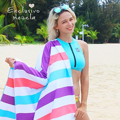 Exclusivo Mezcla Large Microfiber Quick Dry Beach Pool Towel, 152x76 cm — view 2