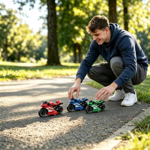 RJFUJP 3Pcs Toy Motorbike, Motorbike Toy, Three Motorcycle Models with Pull-Back Action, Hand-Eye Coordination Development, Display Decoration for Collectors, Compact Travel Entertainment, Gift — view 6