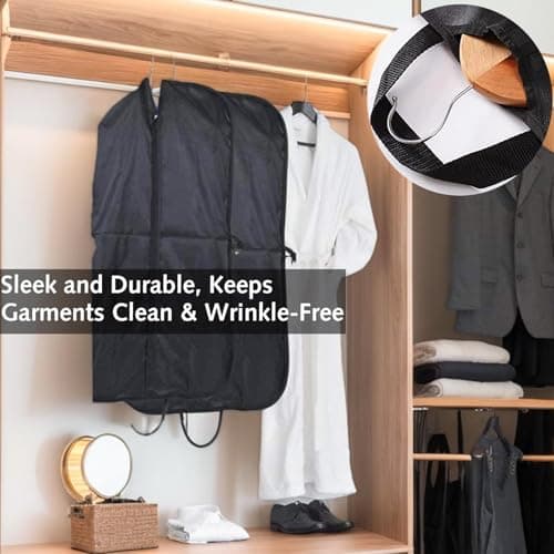 1 Pack Suit Bag for Men, Suit Cover Travel Carrier Bag with Handles — view 5