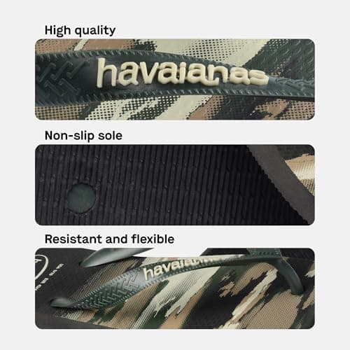 Havaianas Top Camu Men FlipFlop Black/Green Olive 10/11 UK — view 4
