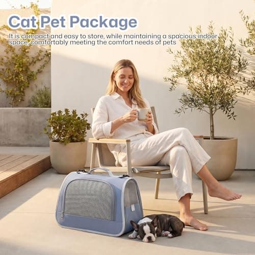 Small Animal Carrier Bag Portable, Portable Cat Guinea Pig Travel Carrier Bag Breathable Rabbit Carrier with Perspective Window for Puppy Dogs for Travel Walking Carrying Hiking Camping — view 6