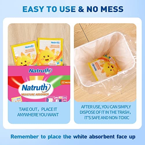 NATRUTH 12-PACK Moisture Absorber Bags, Dehumidifier Bags for Wardrobe,Drawers,Cupboards,Caravan,suitcases, Eliminates Odors, Dehumidifier Bags for Small spaces(Lavender) — view 2